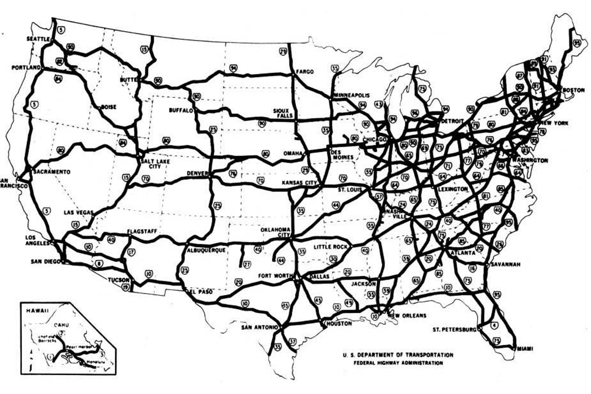 Railroad Map Of The USA