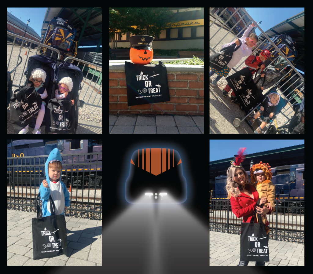 Northeast Maglev Halloween at B&O Railroad Costume Collage