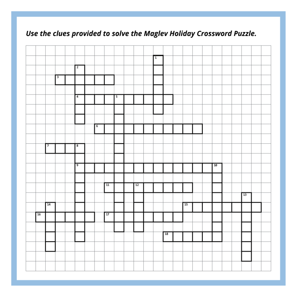 2021 Holiday Crossword Puzzle