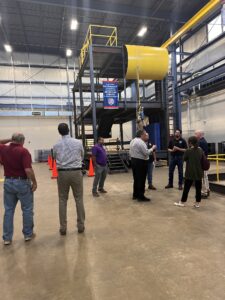 Northeast Maglev employees tour Ironworkers Local 5 apprenticeship training facility.