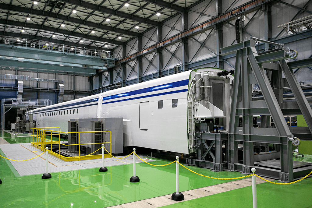 Photograph of the Central Japan Railway Company Superconducting Maglev vehicle dynamics simulator
